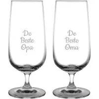 Fusion Gegraveerde bierglas op voet 41cl De Beste Opa-De Beste Oma