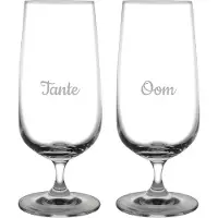 Fusion Gegraveerde bierglas op voet 41cl Tante & Oom