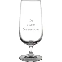 Fusion Gegraveerde bierglas op voet 41cl De Leukste Schoonmoeder