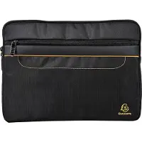 Exacompta Laptophoes Exactive, voor 1 laptop of tablet tot 13,3″, 1 vak met rits, waterdichte polyester stof, zwart