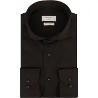 Profuomo Overhemd 'Japanese Knitted' zwart