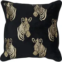 Mars & More *kussen fluweel zwart zebra 45x45cm*