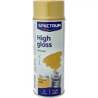 Spectrum 2x Spuitverf | Spuitlak goud | 2x Spuitbus à 400 ml | Goud Hoogglans | Sneldrogend | Binnen & Buiten |