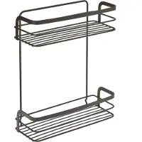 Metaltex Origin doucherek 2-laags zwart zwart Metaal Douche- en