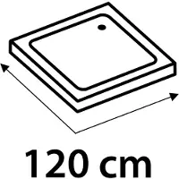 Differnz Douchegordijn Color †“ 120 x 200 cm †“ Verzwaard †“ 100% Polyester †“ Grijs
