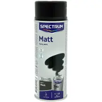 Spectrum 2x Spuitverf | Spuitlak | 2x Spuitbus à 400 ml | Zwart matt | Sneldrogend | Binnen & Buiten |