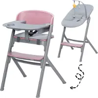 Kinderkraft Kinderstoel LIVY met wipstoeltje CALMEE aster pink