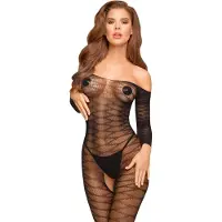 Penthouse Lingerie Penthouse - Dreamy Diva Catsuit met Open Kruis- zwart