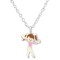 Montebello Princess Ketting Aibi - 925 Zilver E-Coating - Ballet/Turnen - 8x10mm - 38cm