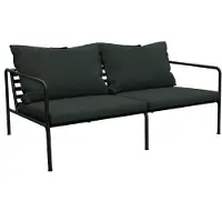 Houe Loungebank Avon 2 Seater Sofa Frame Black Cushion Alpine
