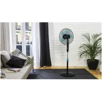 Cecotec EnergySilence 510, vloerventilator, zwart, blauw, metallic, 40 cm, 1150 - 1350 mm, met knoppen