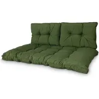 Madison - Loungekussen - Tuinkussen - Palletkussen - Rugkussen - 3-delig - 120cm x 80cm - Florance Groen - Limited Edition