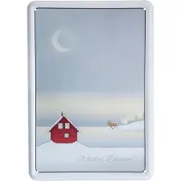 Goebel - Scandic Home | Metalen wenskaart Winter Dream | Kerstkaart - 14cm