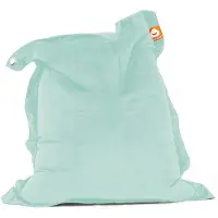 Whoober rechthoek zitzak "St. Tropez" M velvet mintgroen - Wasbaar - Zacht en comfortabel