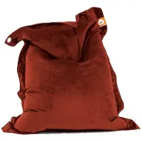 Whoober rechthoek zitzak "St. Tropez" M velvet bordeaux rood - Wasbaar - Zacht en comfortabel