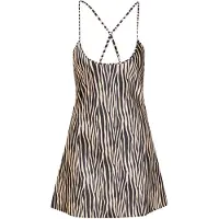 Lingadore - Zebra Chemise - maat XS - Print/Goud/Zwart