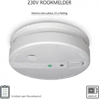 Elro FS1105P 230V Rookmelder - Aan te sluiten op het lichtnet - met 5 jaar back-up batterij - Voldoet aan Bouwbesluit