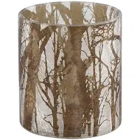 Ptmd collection | Waxinelichthouder Xmas glas wit 9x9x10 cm waxinelichthouders | NADUVI
