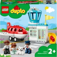 LEGO 10961 DUPLO Vliegtuig en Luchthaven Speelset voor peuters vanaf 2 jaar