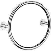 Smedbo Dry Elektrische Handdoekradiator 50cm Circle RVS Gepolijst - Staal - Verwarming, Radiatoren, Elektrische Radiatoren - 7391447088267