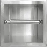 Guido Gusto Inbouw toiletrolhouder Rvs zonder klep
