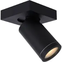 Lucide TAYLOR - Plafondspot (Plafondlamp) Badkamer - LED Dim to warm - GU10 - 1x5W 2200K/3000K - IP44 - Zwart