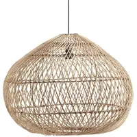 PR Home Karen buiten hanglamp, Ø50cm kabel 2,5m Karen, dimbaar, hout licht, Hout