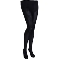 Sarcia.eu Modieuze, zwarte panty met zilveren stippen / S-M