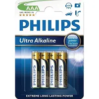 Philips Batterijen AAA Ultra Alkaline LR03 - 4 Stuks