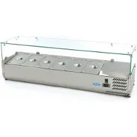 Maxima Opzetkoelvitrine - 140 cm - 6 x 1/3 GN Bakken