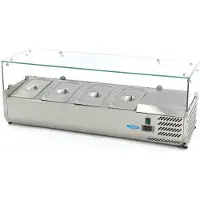 Maxima Opzetkoelvitrine - 120 cm - 4 x 1/3 GN Bakken