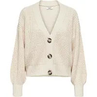 JDY Gebreid vest 'JDYJUSTY' crème