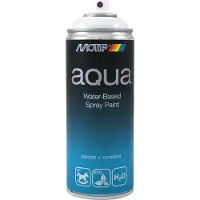 Motip - spuitverf - AQUA - 400 ml - watergedragen glanzend, Pure White RAL 9010