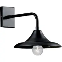 VIOKEF Wandlamp buiten Malta, dimbaar, zwart, metaal, Wandlamp buiten