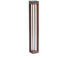 LES JARDINS LED lamp op zonne-energie Borne sensor 90cm corten Borne, dimbaar, bruin / roest, Aluminium, Design, Solar buitenverlichting