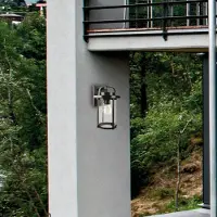 VIOKEF Wandlamp buiten Kimolos, dimbaar, zwart, Aluminium, Wandlamp buiten