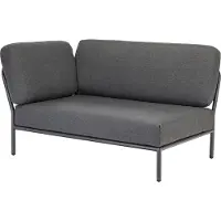 Houe Loungeset Module Level Corner Left Frame Dark Grey Cushion Dark Grey