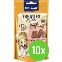 Vitakraft Treaties Minis Rund & Wortel - hondensnack - 48 gram - 10 Verpakkingen