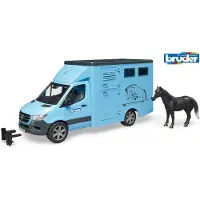 BRUDER Sprinter Dierentransporter met 1 Paard 2674