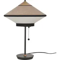 Forestier Tafellampe , Cymbal S, Beige, Woonkamer, Stof, Designer