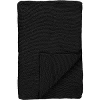 Marc O'Polo Plaid Nordic Knit Black-130 x 170 cm