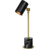 Lucide Tafellamp Brandon Zwart Goud E14