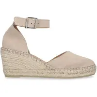Manfield Beige suède sleehakken | Maat 39