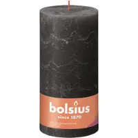 Bolsius Stompkaars Rustiek Shine Grijs 125 Uur D 10 H 20 Cm