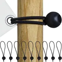 AA Commerce Zeilspanner met bal - elastieken voor spandoek - 16-30 cm - set van 10