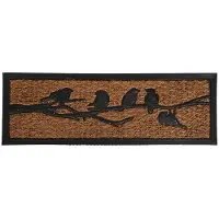 Best For Boots Deurmat Rubber/Kokosnoot Vogels op Tak, 75 x 25 x 0.9 cm