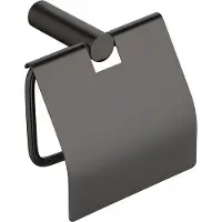 Wiesbaden Ida toiletrolhouder met klep gunmetal