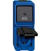 Merten combinatie stopcontact/schakelaar SCHUKO - 227875, blauw, slagvast