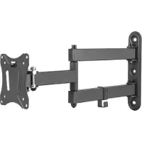 Deltaco OFFICE ARM-0251, Kantelbaar, draaibaar, TV Beugel, 13"- 27 inch, max. 25 kg, zwart