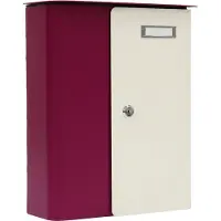 Rottner Brievenbus Splashy Bordeaux Rood met Witte Deur